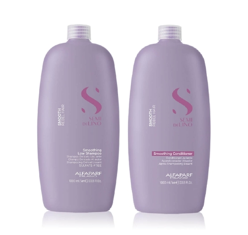 ALFAPARF SDL SMOOTH - Zestaw wygładzający do włosów Szampon 1000ml + Odżywka 1000ml 