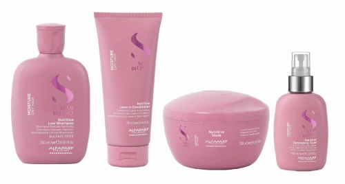ALFAPARF SDL MOISTURE Nutritive szampon + odżywka + maska + fluid ZESTAW nawilżający do włosów suchych