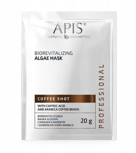 Apis coffee shot Biorewitalizująca maska algowa z kwasem kawowym 20g