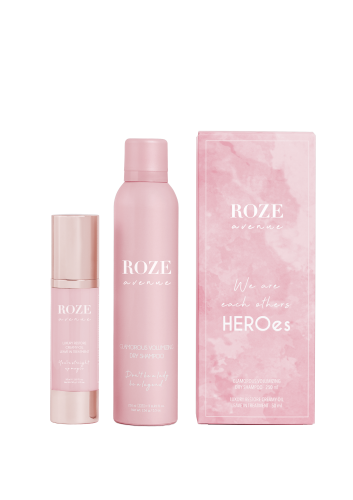 Roze avenue hero duo Zestaw  do włosów Kuracja regenerująca 50ml Suchy szampon 250ml 