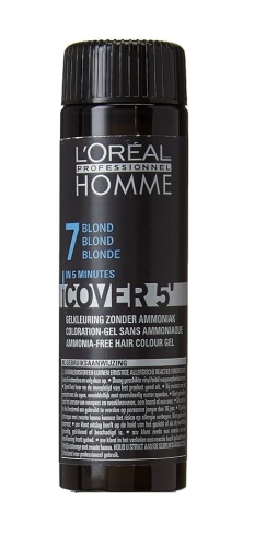 Loreal homme cover 5' Żel do koloryzacji włosów dla mężczyzn 7 blond 50ml