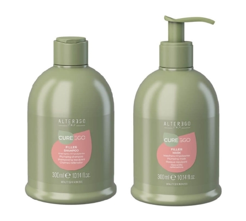 Alter ego cure ego filler Zestaw do włosów  szampon i maska 2x300ml
