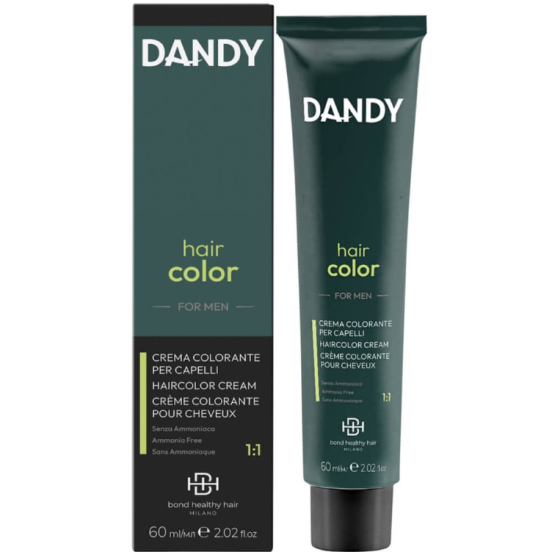 Dandy Farba do włosów dla mężczyzn bez amoniaku 0.18 jasny siwy 60ml