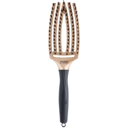 Olivia Garden finger brush trinity gold Szczotka do włosów dzik i nylon złota