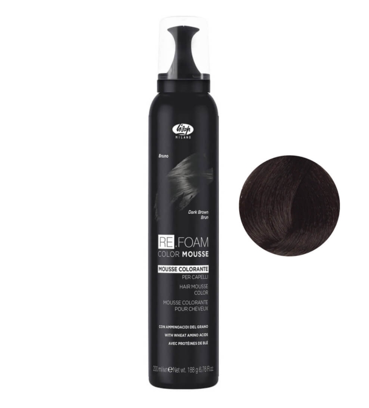 Lisap refoam Pianka koloryzująca do włosów ciemny brąz 200ml (1).jpg