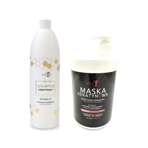 WATS PRO-F - ZESTAW szampon keratynowy + maska 2x1000ml