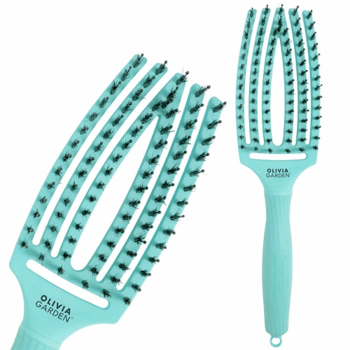 Olivia Garden fingerbrush combo mint Szczotka do włosów dzik i nylon miętowa