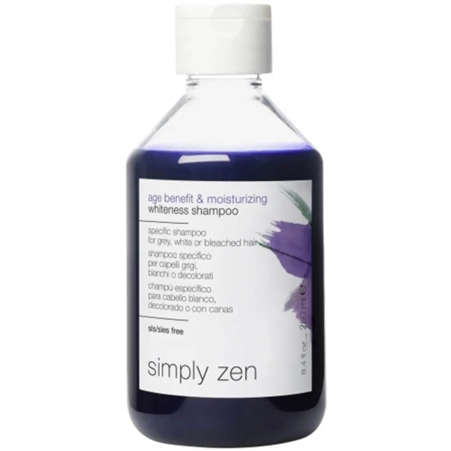 Simply zen whiteness Szampon neutralizujący ciepłe odcienie do włosów blond i siwych 250ml
