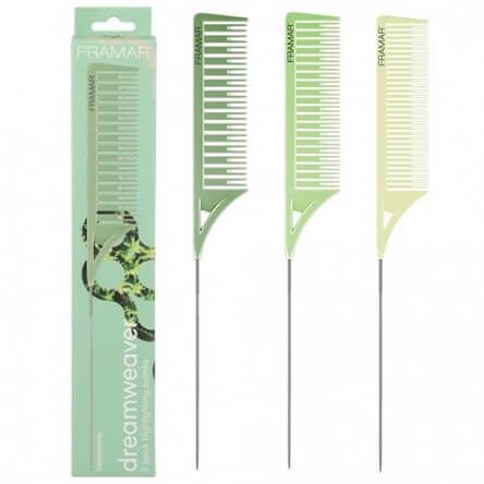 Framar dreamweaver combs Grzebienie do pasemek 3 sztuki zielone