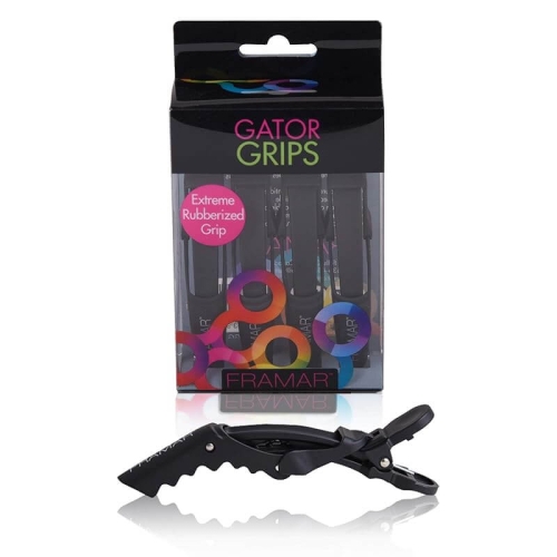Framar gator grips black Klipsy do włosów 4 sztuki czarne