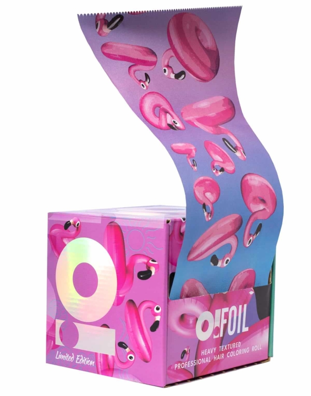 O! Tools pink flamingo Folia aluminiowa ryflowana w rolce 100m(1).jpg