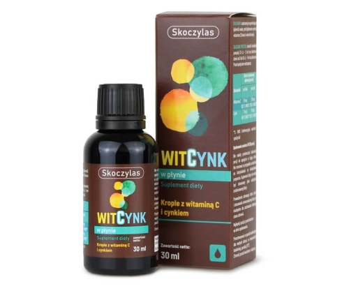 Skoczylas WitCynk w płynie witamina C, cynk Suplement diety 30ml