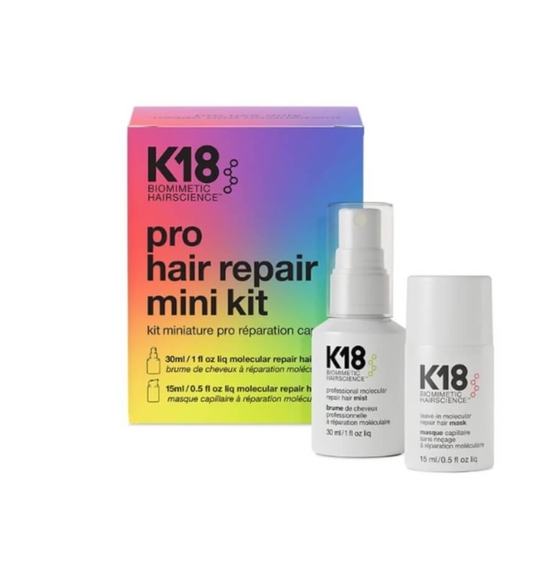 K18 mini pro Zestaw regenerujący włosy Mgiełka 30ml Maska 15ml.jpg