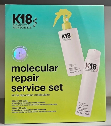 K18 molecular repair Zestaw regenerujący włosy Mgiełka 300ml Maska 150ml