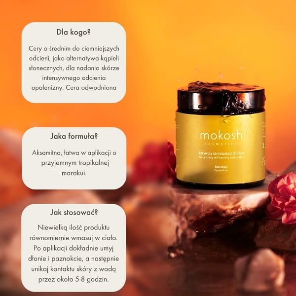 Mokosh Odżywczy samoopalacz do ciała marakuja 120ml