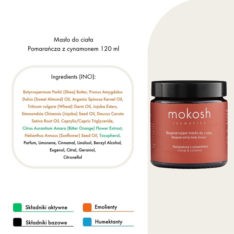 Mokosh Masło do ciała pomarańcza z cynamonem 120ml