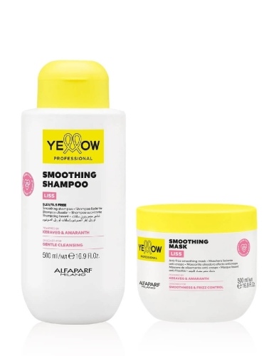 YELLOW LISS THERAPY - Szampon + Maska do włosów po prostowaniu keratynowym 2x500ml ZESTAW