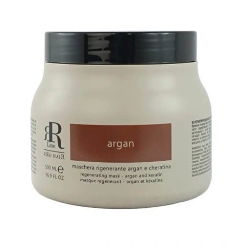 RR LINE ARGAN STAR - Maska regenerująca z olejkiem arganowym i keratyną 500ml Włosy zniszczone