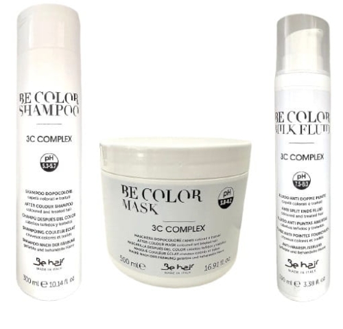 Be hair be color Zestaw do włosów farbowanych Szampon 300ml maska 500ml fluid 100ml