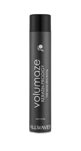 Allwaves Volumaze keratin prodigy Mocny lakier do włosów na objętość 750ml