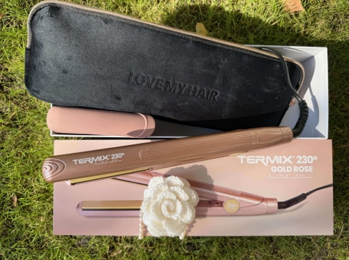 Termix 230° gold rose Prostownica do włosów z jonizacją i podczerwienią w kolorze różowego złota + szczotka Borovsky scalp brush