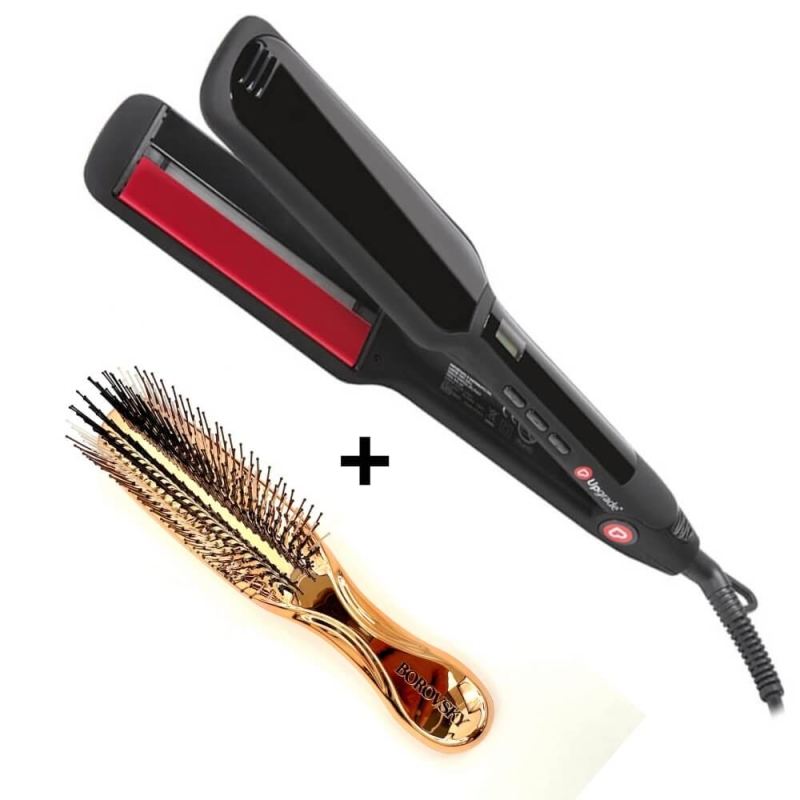 Upgrade infrared large Prostownica do włosów na podczerwień + szczotka Borovsky scalp brush champagne.jpg