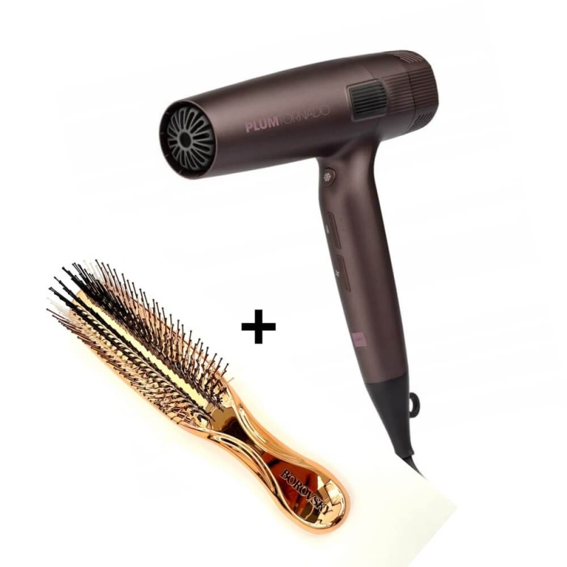 Labor pro plum tornado b315 Suszarka do włosów 1800W z dyfuzorem + szczotka Borovsky scalp brush champagne.jpg