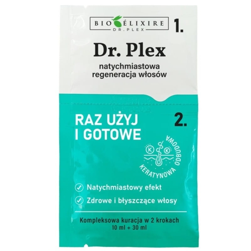 Bioelixire dr. Plex Zabieg odbudowujący włosy saszetki 1x10ml i 1x30ml