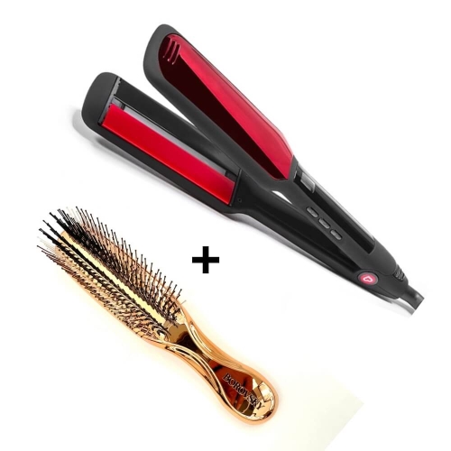 Upgrade infrared keratine Prostownica szeroka na podczerwień do keratyny + szczotka Borovsky scalp brush