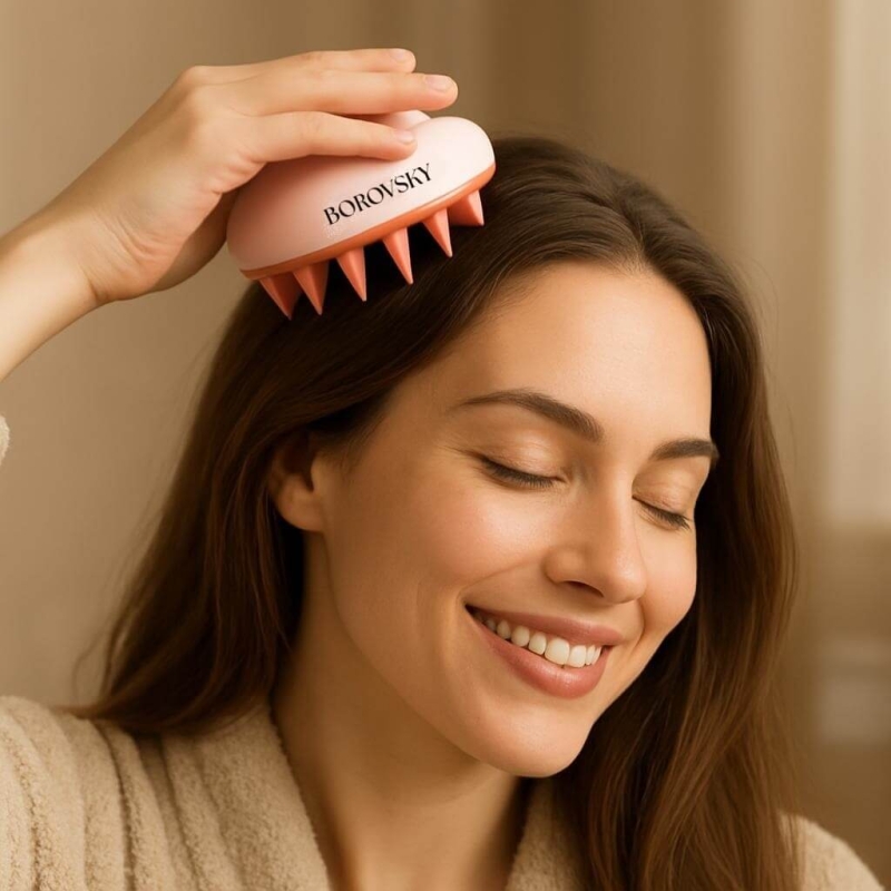 Borovsky scalp rose Masażer do skóry głowy różowy.jpg