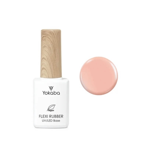 Yokaba flexi rubber uv/led Baza hybrydowa do paznokci 02 cover beige 7ml