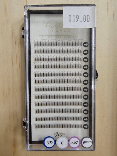 Volume lashes Rzęsy 3D C 0.07 9mm outlet