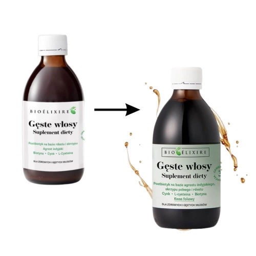 Bioelixire Gęste włosy Suplement diety przeciw wypadaniu włosów 300ml