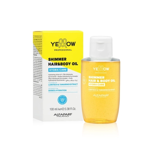 Yellow glow shimmer Olejek rozświetlająco nawilżający do włosów i ciała 100ml