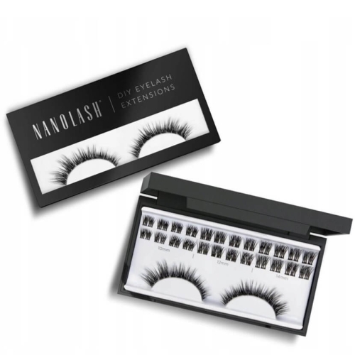 Nanolash diy eyelash extensions Rzęsy bondingowe w kępkach 36 szt heartbreaker black