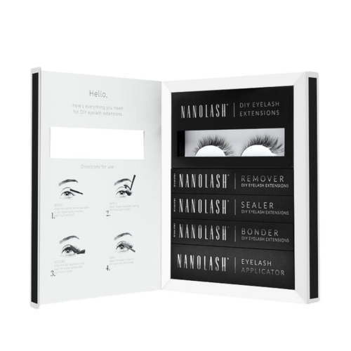 Nanolash diy starter kit Zestaw startowy do samodzielnego przedłużania rzęs fantasy black