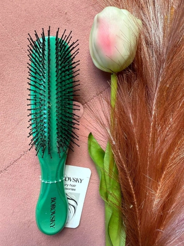 Scalp Brush Borovsky Green Apple Szczotka do pielęgnacji włosów i skóry głowy Limited edition