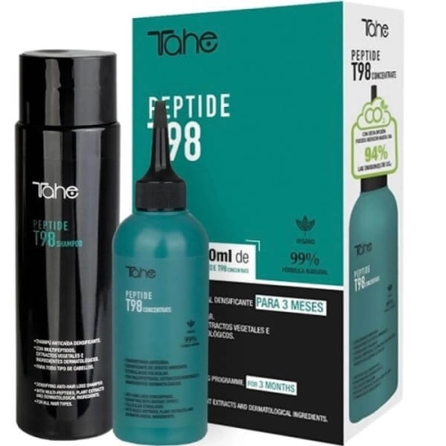 Tahe peptide t98 Profesjonalny program przeciw wypadaniu włosów z multipeptydami Szampon peptydowy 300ml Koncentrat 200ml