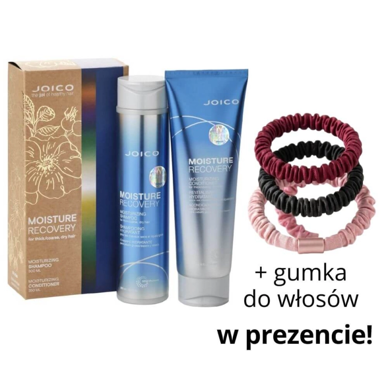 Joico Moisture Recovery Zestaw nawilżający Szampon 300ml + Odżywka 250ml + gumka.jpg