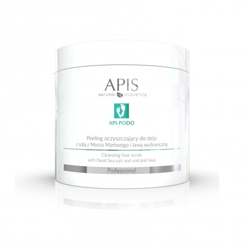 APIS API PODO - Peeling oczyszczający do stóp z solą z Morza Martwego i lawą wulkaniczną 650g